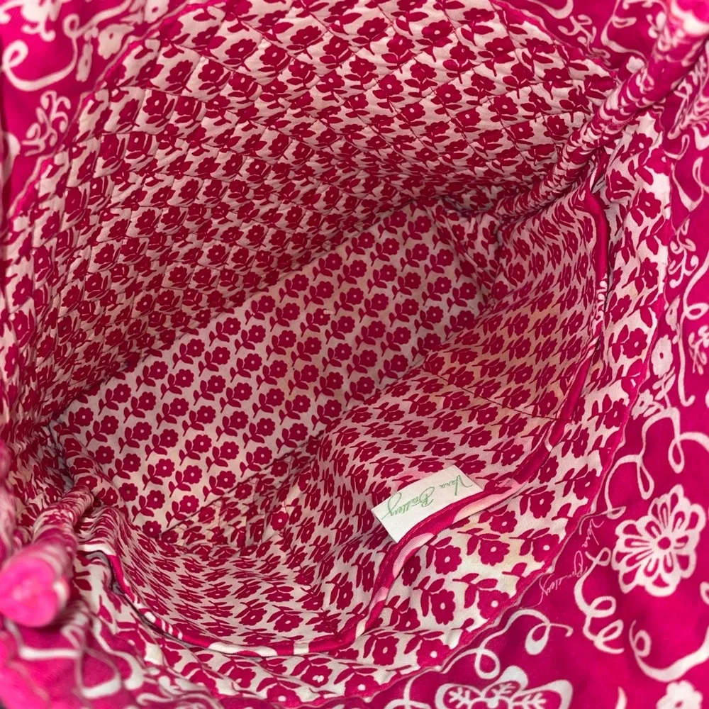 Vera Bradley RETIRED Twirly Bird Pink‎ Tote, EUC